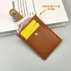 2022 nuevo estilo bolsa pequeña para tarjetas de mujer monedero ultra delgada para tarjetas con tirador color sólido corta mini tarjetero licencia de conducir