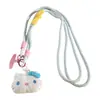 Funda para Teléfono Móvil Lanyard Peluche Lindo Azul y Rosa Gato Kt Cuerda Cruzada Muñeco Gato Corazón de Niña Cuerda Trenzada Correa Anti-Caída