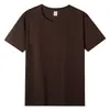 Camiseta de algodón puro de 200 g con logo y texto impresos, ropa de trabajo, camiseta publicitaria, camiseta al por mayor, uniforme escolar de manga corta, DIY