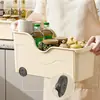 Caja de Almacenamiento de Cocina Doméstica de Gran Capacidad Caja de Almacenamiento para Ollas Japonesas con Polea Gabinete de Almacenamiento Estante de Almacenamiento Multifuncional