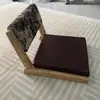 Silla de Té Tatami de Madera Maciza, Silla Baja Plegable para Sala de Estar, Silla Moderna Minimalista con Respaldo, Silla de Ocio para Balcón, Silla Baja para Balcón
