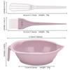 Tigela de Tintura de Cabelo Tricolor Transfronteiriça, Tigela para Óleo de Baking Cor Macaron, Tigela para Creme de Tintura, Tigela para Mistura de Cores com Alça, Conjunto de Pincéis para Mistura