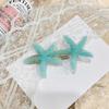 Nueva Horquilla de Estrella de Mar Coreana Linda Color Caramelo Horquilla de Estrella de Mar Clip Lateral Femenino Tocado Clip Superior Accesorios para el Cabello