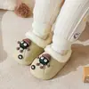 Chinelos infantis de algodão removíveis e laváveis, novo estilo para meninos e meninas, chinelos de inverno para casa, forrados com fleece para aquecimento, impermeáveis