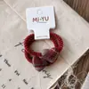 Versão Coreana Doce Xadrez Vermelho Coração Infantil Presilha de Cabelo Versátil Laço Menina Acessório de Cabelo Lateral Outono e Inverno