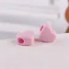 Macaron Color Caramelo Agujero Cruzado Corazón de Melocotón DIY Agujero Grande Amor con Cuentas Cadena para Teléfono Móvil Cuerda de Cabeza de Joyería Acrílica Accesorios