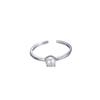 Novo Anel Minimalista de Pérola Natural de Água Doce Feminino Prata de Lei S925 Design de Nicho de Luxo Leve Anel de Lâmpada Pequena com Quatro Garras