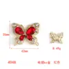 Nuevos Accesorios de Aleación Transfronterizos Vidrio de Colores Moda Mariposa Simple Placa de Diamante Mocha Accesorios de Joyería de Mariposa Accesorios para el Cabello