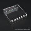 Caixa quadrada de plástico totalmente transparente 127x 127x 37 caixa de embalagem para presente caixa de coleção com tampa céu e terra caixa de plástico PS
