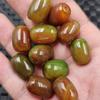 Contas de ágata Yanyuan em barril, contas soltas de jade, contas de barril verde oliva, contas de coluna reta amarelo-esverdeadas, acessórios de joalheria, contas de jade feitas à mão
