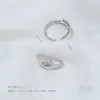 Anillo de moda simple con soporte para cuentas de medio agujero, anillo abierto, anillo de perlas pegajosas hecho a mano para bricolaje, accesorios