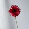 Gerbera Simulada de Rama Única Cepillada Decoración del Hogar Gerbera Blanca Simulada Venta al por Mayor Transfronteriza Flores para Bodas