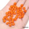 Vidro Laranja Transparente Cor Sólida Contas Redondas Contas de Cristal Rodas de Contas Texturizadas Feito à Mão DIY Pulseira Pulseira Colar Joias