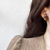 Brincos Redondos de Resina Exagerados para Mulheres Design de Nicho Francês Personalizado Simples Versátil Elegante Moderno Exquisitos Brincos