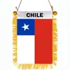 Borla Ventana Ventosa Mini Bandera Espejo Retrovisor Decoración de Coche Bandera Nacional Equipo País Satén Pequeña Bandera