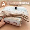 Colcha de Verano Clase A 100% Algodón Puro con Borde de Concha Fair Isle, Colcha de Verano de Algodón Puro con Dibujos Animados para Dormitorio Estudiantil, Colcha Fina para Aire Acondicionado 4