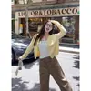 Chaqueta cárdigan negra 2026 nuevo suéter de moda de otoño para mujer principios de otoño estilo coreano prenda exterior top de punto