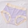 Gelo de seda transparente sexy underwear das mulheres meados de- cintura verão fino quick-drying confortável nova cor sólida das mulheres triângulo shorts