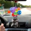 Nuevo y lindo espejo retrovisor de coche con diseño de gato transfronterizo, llavero colgante para mochila, suministros de decoración para el hogar