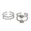 Diseño Minimalista de Anillo de Plata para Mujer Estilo Ins, Anillo Trenzado Retorcido Dulce de Nicho, Anillo de Corazón, Anillo Sencillo