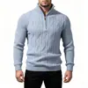 Suéter de malha gola alta masculino AliExpress outono e inverno europeu e americano moda jovem casual camisa base