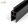 Fabricante ding hizo perfil de puerta y ventana ignífugo perfil de acero plástico negro de alto brillo PVC plástico de construcción materiales de construcción