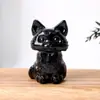 Artesanías de Talla de Gatito de Cristal Natural, Decoración del Hogar, Adornos Lindos, Decoraciones de Año Nuevo, Transfronterizo