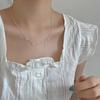 Colar com Pingente de Gota e Franja Feminino Levemente Luxuoso Corrente de Bolinhas de Alta Qualidade Estilo Frio Ins Nicho Elegante Japonês-Coreano Simples Zircônio Brilhante