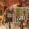 Toalha de Mesa de Natal com Atmosfera Festiva, Toalha de Mesa Estilo Ins Vermelha, À Prova d'Água e de Óleo, Toque de Luxo Leve e de Alta Qualidade, Toalha para Mesa de Centro, Toalha para Mesa de Jantar