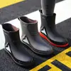 Botas de Lluvia de Gama Alta para Hombre, Botas Impermeables a Prueba de Lluvia, Zapatos Cortos de Caña Media Antideslizantes, Especiales para Salir, Motociclistas, Botas de Lluvia de Goma para Hombres y Mujeres