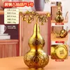 Latón Reclutas Arroz Ocho Trigramas Calabaza de Cobre Adorno Escritorio Interior Ocho Tesoros Hueco de Cobre Abrible Doctor Celestial Fortuna y Prosperidad Artesanía