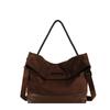 Bolso de mano de piel suave para mujer, nuevo bolso de mano de moda de 2024, tipo bandolera, de gran capacidad, tipo cartera grande, tipo A4.