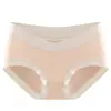 Ropa Interior de Maternidad Talla Grande 10A de Modal, Transpirable para Verano, Sin Costuras, de Cintura Baja, Suave, Soporte Abdominal en Forma de V para Embarazo y Postparto