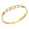 Luxo Leve Personalizado Transfronteiriço Novos Produtos Exquisite Pulseira Cravejada com Diamantes Aço Inoxidável Zircônio Simples Moda Aço Titânio Alta Qualidade Pulseira