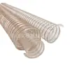 Cable de Acero Recubierto de Cobre de Poliuretano Transfronterizo Manguera de PU Manguera de Vacío Telescópica Transparente Manguera de Cable de Acero PU para Secador de Granos