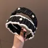 Aro de Pelo Nuevo Estilo Europeo y Americano Estilo Coreano Plegado Simple Versátil Elegante Diadema Pinza para el Pelo de Perla Accesorios para el Cabello
