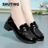 2026 Nuevos Mocasines de Malla, Huecos y Transpirables, Estilo Coreano, Súper Suaves, Elegantes Slip-On con Tacón Grueso, Zapatos de Verano para Mujer