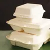 Caixa de embalagem descartável biodegradável caixa de polpa Caixa de Almoço fast food caixa de hambúrguer americano com tampa caixa bento para almoço caixa com trava