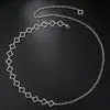 Cadena de Cintura Metálica de Trébol de Cuatro Hojas de la Suerte Transfronteriza Europea y Americana Versátil Decoración Hot Girl para Mujeres Cadena Corporal Sexy al por Mayor