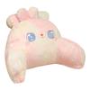 Cojín de cintura de conejo colorido mesita de noche gran respaldo juguete de felpa conejo teñido de colores piel de conejo Almohada soporte lumbar de sofá
