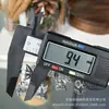 Cinzel Prata Feito à Mão Shanxi Caractere Fu Cadeado Longevidade Wenge Cem Fósforos Acessórios Pulseira DIY Contas Espaçadoras Corda Trançada Pingente Criativo