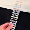Lápis de Cor 30 Peças Unhas Vestíveis Feitas à Mão Contas de Vidro Puras Olho de Gato Unhas de Manicure Pré-fabricadas Unhas Vestíveis Feitas à Mão