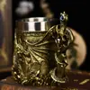 Taza Tema Juego Mundo Mágico Guerrero Dragón Espada 3D Pterosaurio Taza de Cerveza Taza de Cerveza de Barril