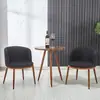Juego de mesa y sillas de comedor de imitación de madera maciza nórdica, mesa redonda creativa de ocio minimalista moderna para apartamentos pequeños, sillas para cafetería