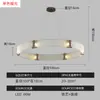 Lámpara de araña para restaurante transfronterizo, luz de anillo circular de lujo ligero, lámpara colgante de cristal personalizada para sala de estar, recepción de hotel, vestíbulo, modelo nuevo 2026