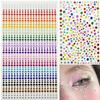 15 colores 900 colores mixtos adhesivos Diamante pegatinas de Diamante autoadhesivas Diamante facial pegatinas de Diamante maquillaje de ojos lágrima Diamante esquina del ojo flash Diamante