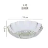 Venda Direta de Fábrica Prato de Frutas em Formato de Flor Transparente com Borda Dourada Bandeja de Armazenamento para Lanches, Nozes, Doces Tigela de Frutas de Plástico PET Atacado