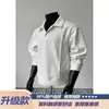 Sudadera deshirt OLO deconstruida con remaches, estilo dos piezas falsas, camiseta de manga larga de otoño holgada y pesada para hombre, estilo americano