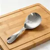 Cuchara para arroz de acero inoxidable, cuchara para arroz engrosada, cuchara antiadherente para servir arroz, espátula para arroz, cuchara grande para servir arroz para el hogar