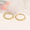 Anel de titânio e aço feminino estilo japonês e coreano com diamante muito pequeno anel simples liso anel de cauda de ouro 18K anel de moissanita